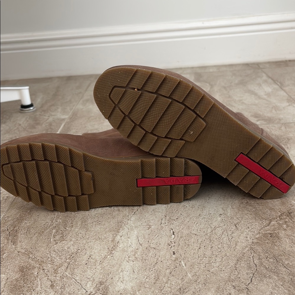 Prada Brown Winter Boots with Suede Finish - Picture 6 of 8